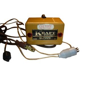 Vintage Kraft Systems RC Battery Charger Yellow  Dual‎ Output TESTED WORKING USA